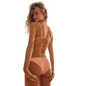 ROXY Rib Roxy Love The Goofy Bikini Bottom Salmon - Large - NWT